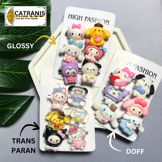 Jual BROSS PENITI PIN CLAY KARAKTER SANRIO ISI 6 PCS BAHAN DOFF GLOSSY ...