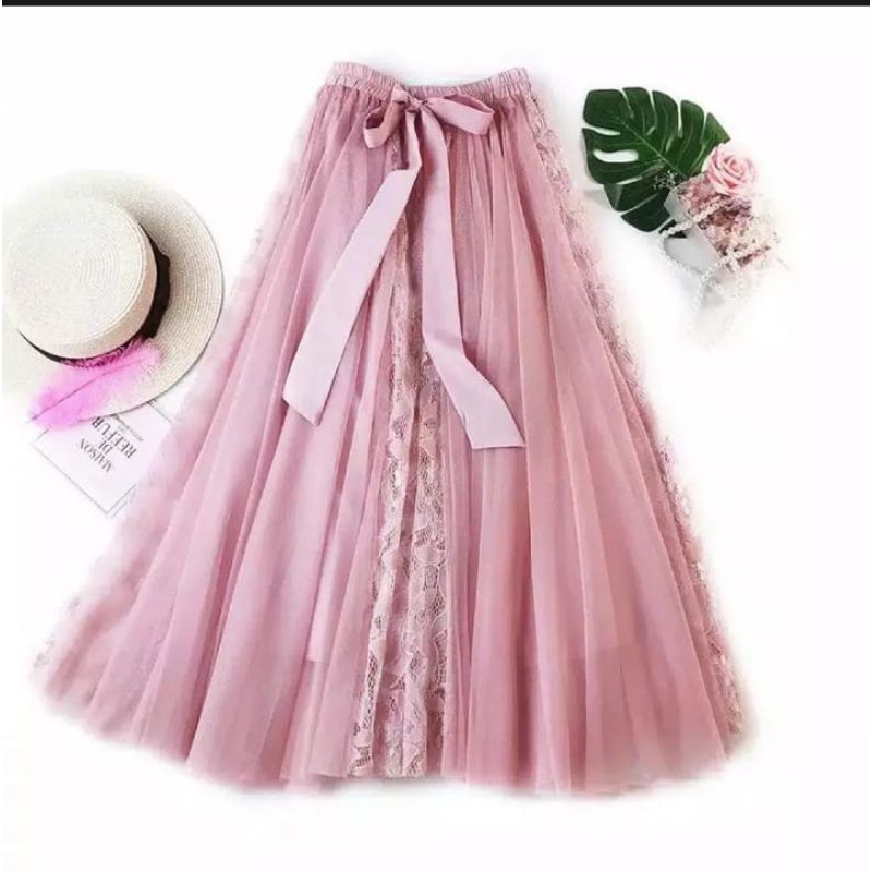 Jual ROK TILE TUTU KOMBINASI TERBARU RENDA BORKAT KE KINIAN WANITA ...