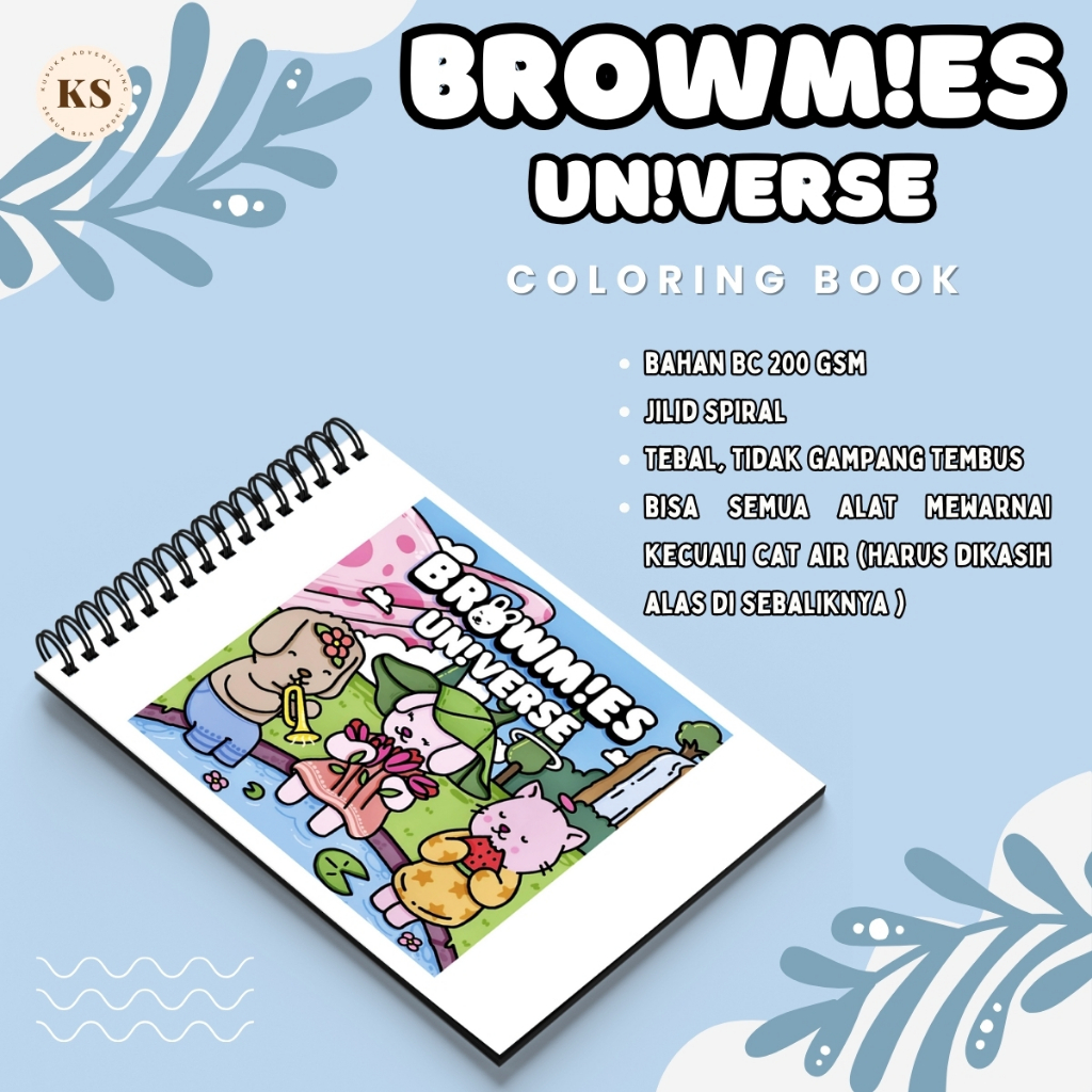 Jual BROWMIES UNIVERSE Healing Cozy Coloring Book Activity For Kids
