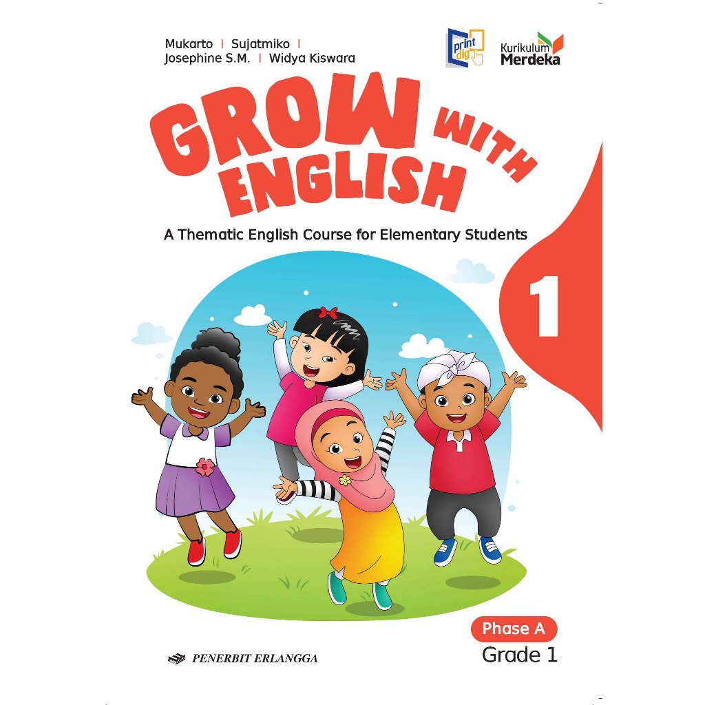 Jual BUKU ERLANGGA Grow with English Kelas 1 , 2 , 3 , 4, 5 , 6 ...