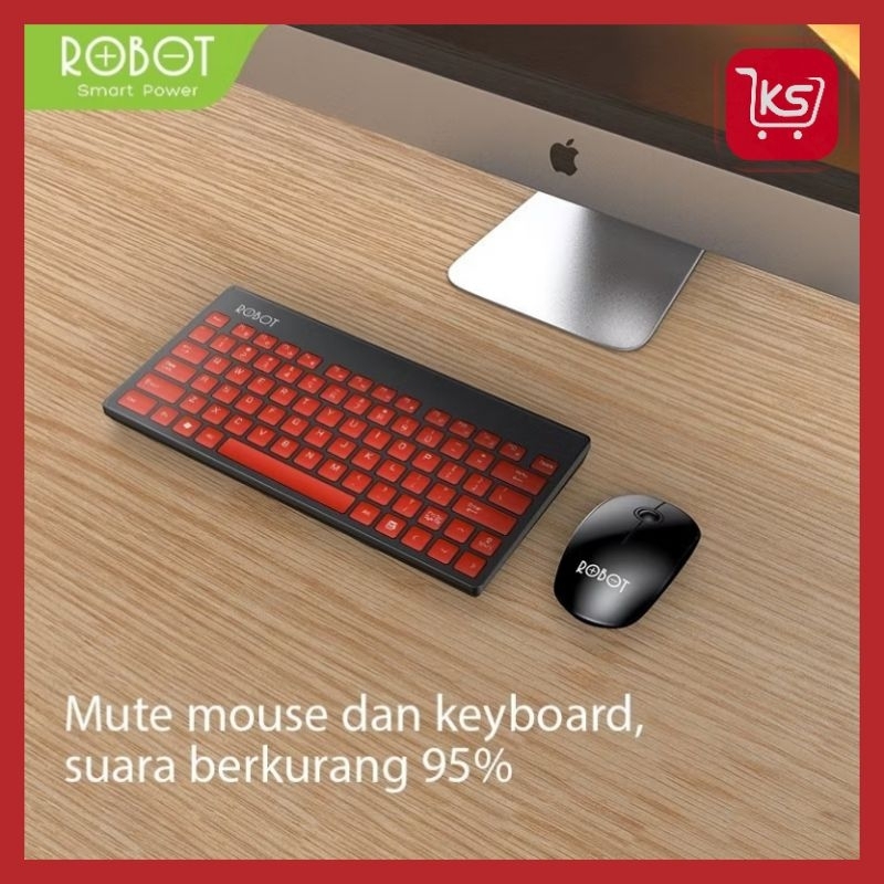 ROBOT KM3000 KEYBOARD MINI + MOUSE MULTIMEDIA WIRELESS DESKTOP