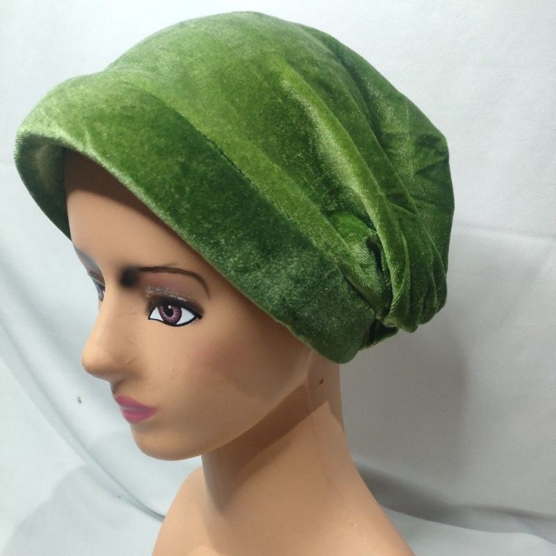 Jual Ciput Nini Kerepus Bludru /Koplok Nenek/Penutup Rambut Wanita Nini ...