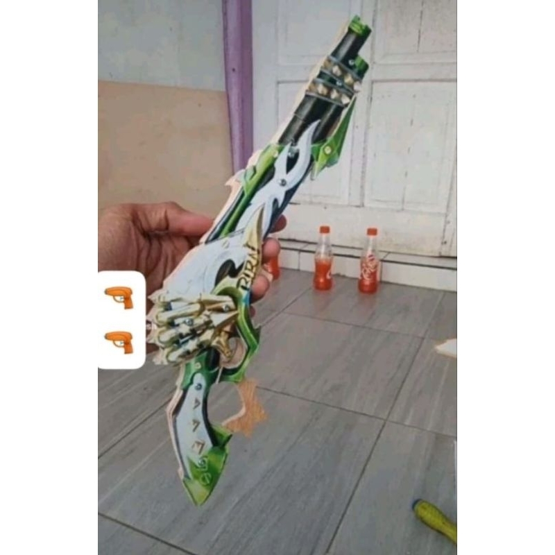 Mainan Tembak Anak Laki Sg 2 (rapper Opm 2jt Ijo) Freefire 4 Tembakan Karet - foto 5
