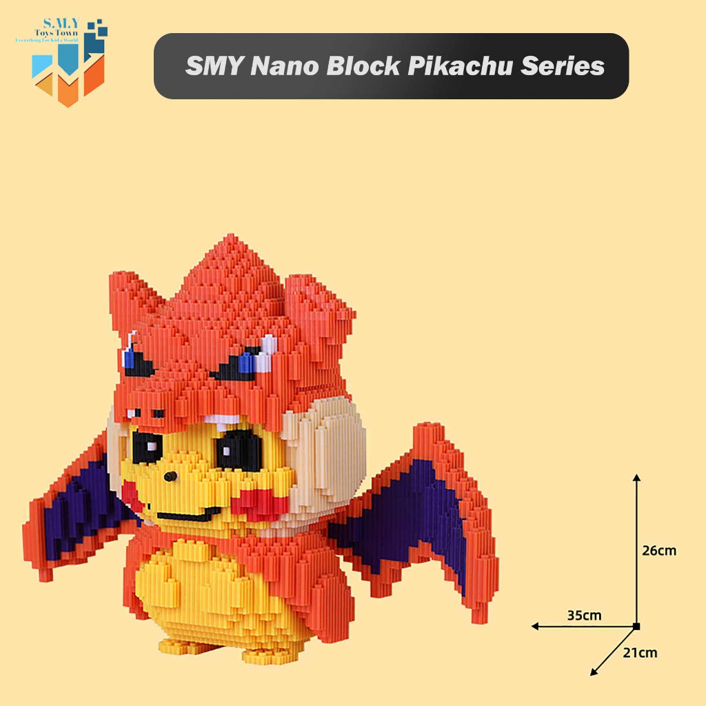 Jual TSC Nano Blocks Pokemon Pikachu Bricks 3D Model, Mainan Blok Susun ...