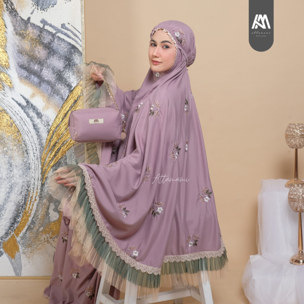 Mukena Dewasa Bordir Felisha Katun Premium