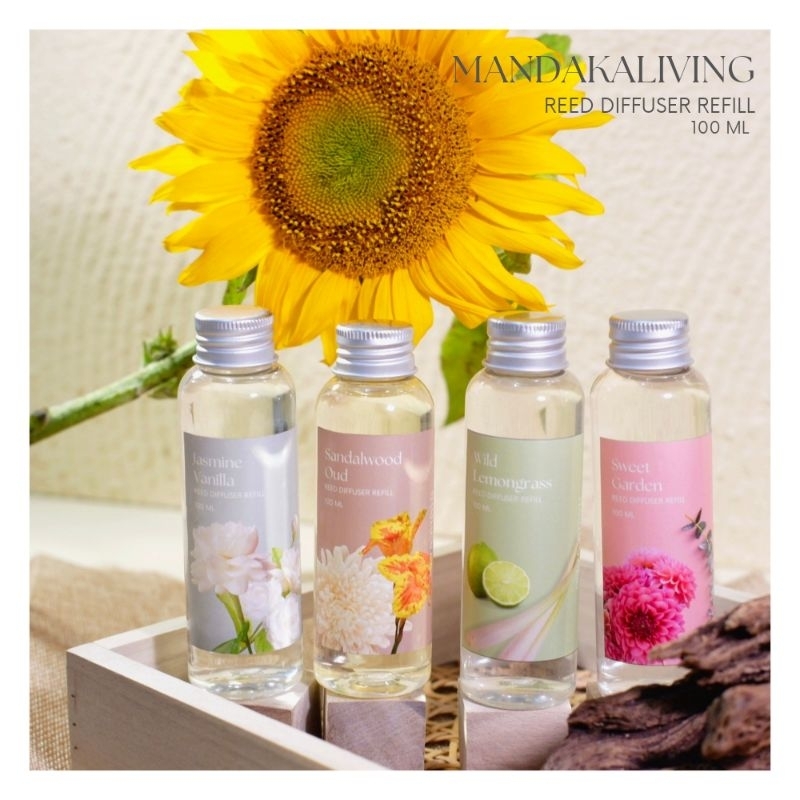 Jual 100 ML | Mandakaliving reed diffuser refill - Isi Reed Diffuser ...