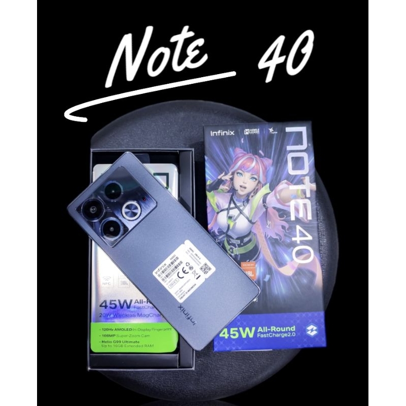 Jual Infinix Note 40 8/256GB Second Fullset | Shopee Indonesia