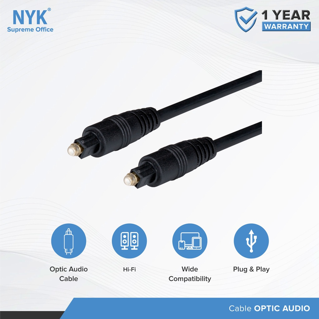 Jual Kabel Optic Audio Tv NYK Fiber Optik 1.5 M/3M/5M | Shopee Indonesia