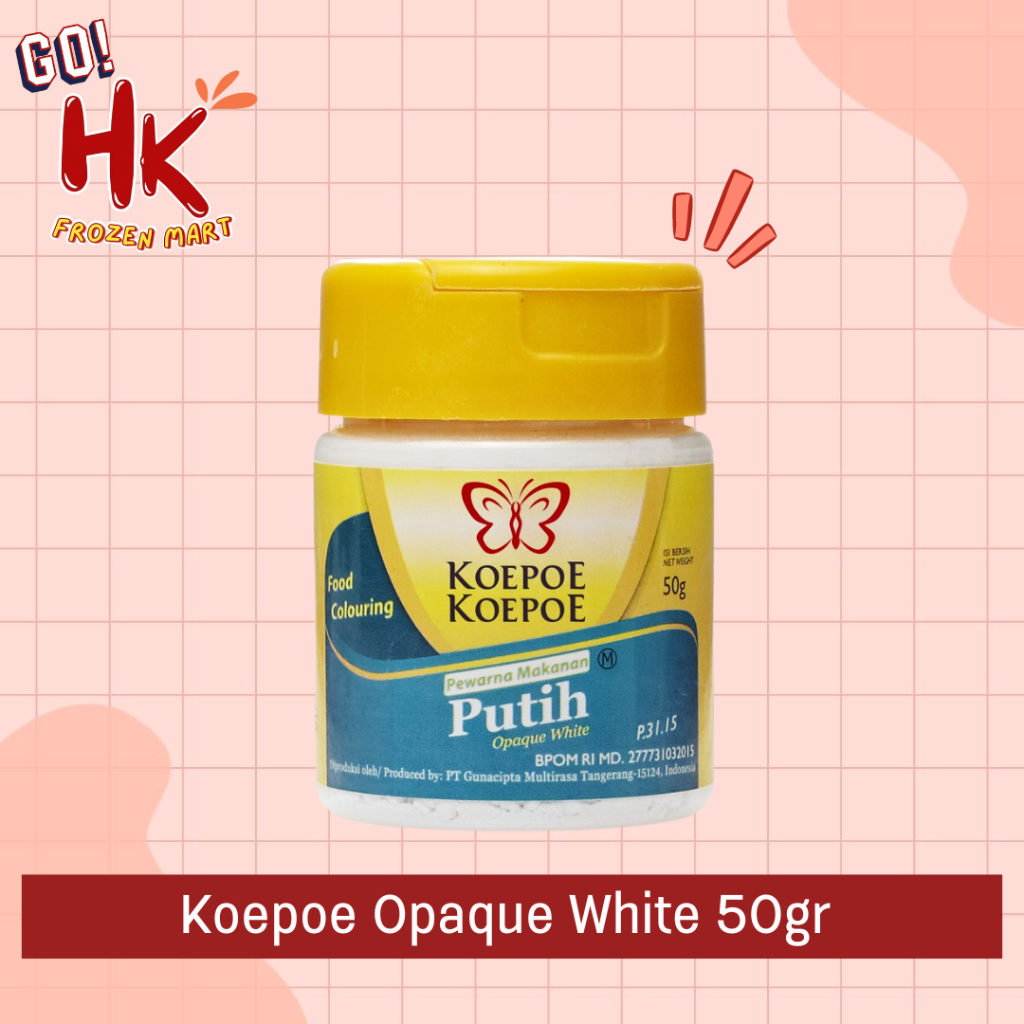 Jual Koepoe Kupu Opaque White 50gr | pewarna makanan putih untuk pempek ...