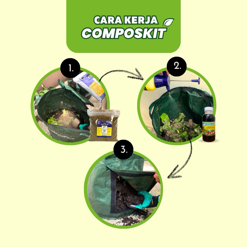 Jual Paket Bakteri Pengurai COMPOSTKIT Biofad & Bio Activator Komposter ...