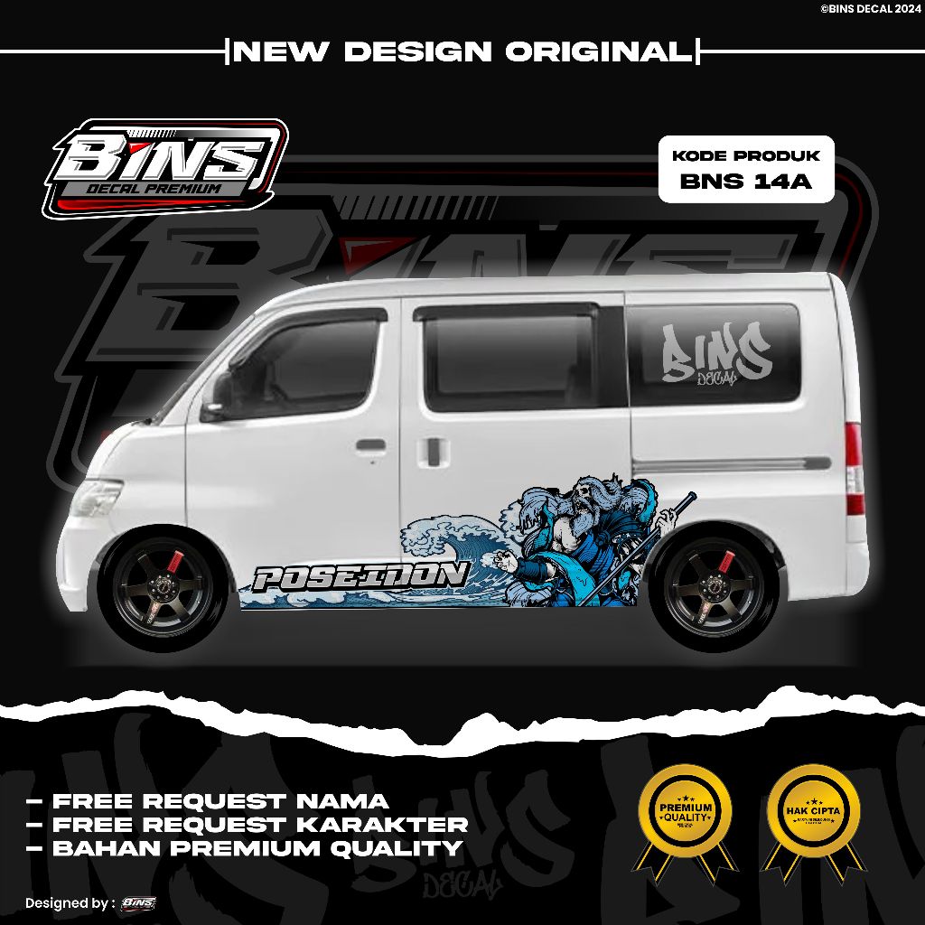 Jual BNS14-STIKER DECAL MINI BUS LANGUNG CETAK-STIKER CARRY APV LUXIO ...