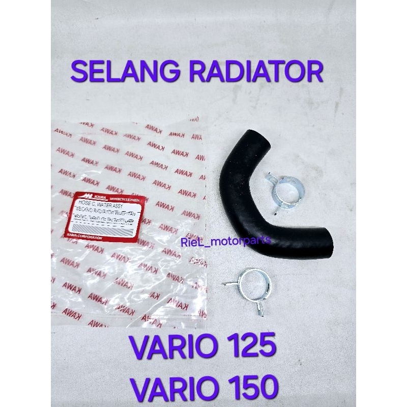Jual Selang Radiator (KW) VARIO 125 / VARIO 150 Bagian bawah + jepitan ...