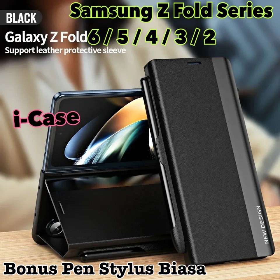 Housse Portefeuille Luxe Cuir Pour Samsung Galaxy Z Fold 3/4/5/6 - Protection Complète Avec Poche