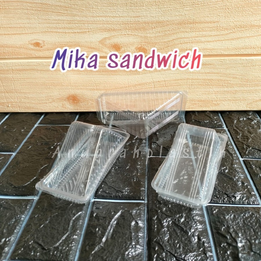 Jual Mika Sandwich / Mika plastik Segitiga / Mika tray Roti PER PACK ...
