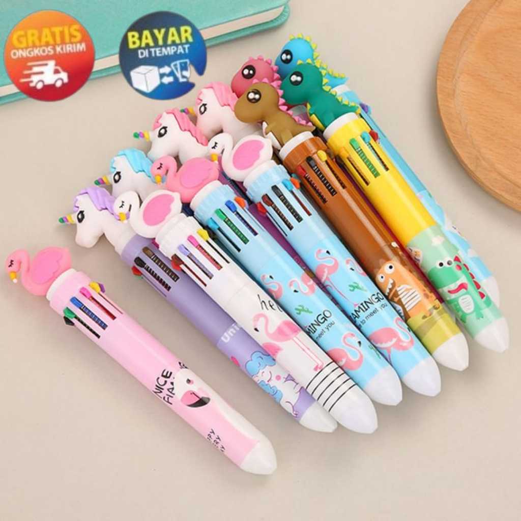 Jual GOKIDO - KP159 BULPEN 10 WARNA BERMOTIF LUCU PULPEN LUCU PULPEN ...