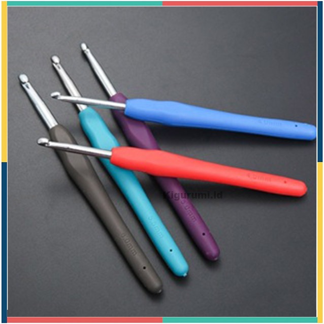 Jual Rubber Crochet Hook Hakpen Rajut Aluminium MG004 | Shopee Indonesia