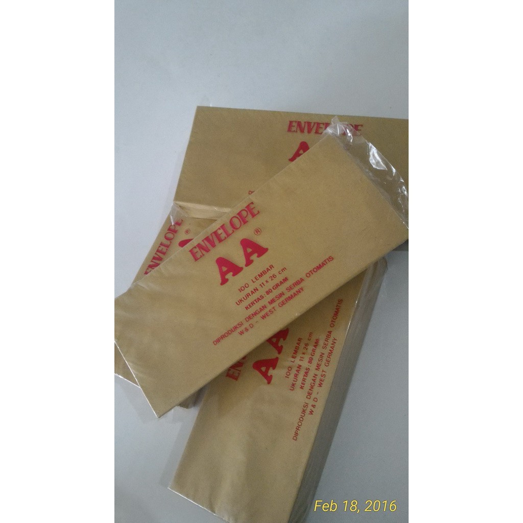 Jual Amplop Kesing Dinas Cokelat Polos Ukuran Kecil 11cm x 26cm Isi 100 ...