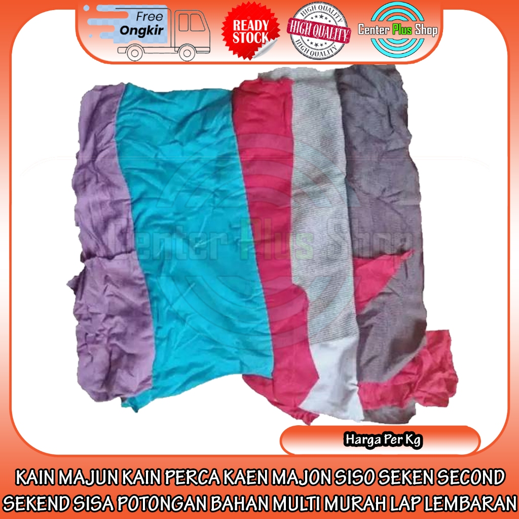 Jual Kain Majun Perca 1kg Kilo Kaen Majon Siso Seken Second Sekend Sisa ...