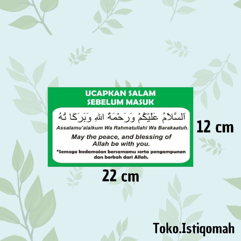 Jual STICKER SALAM/STIKER UCAPKAN SALAM SEBELUM MASUK | Shopee Indonesia