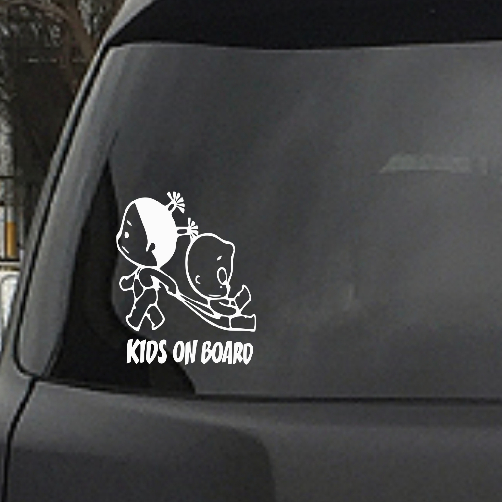 Jual CUTTING STICKER MOBIL KIDS ON BOARD STIKER KACA MOBIL LUCU UNIK ...