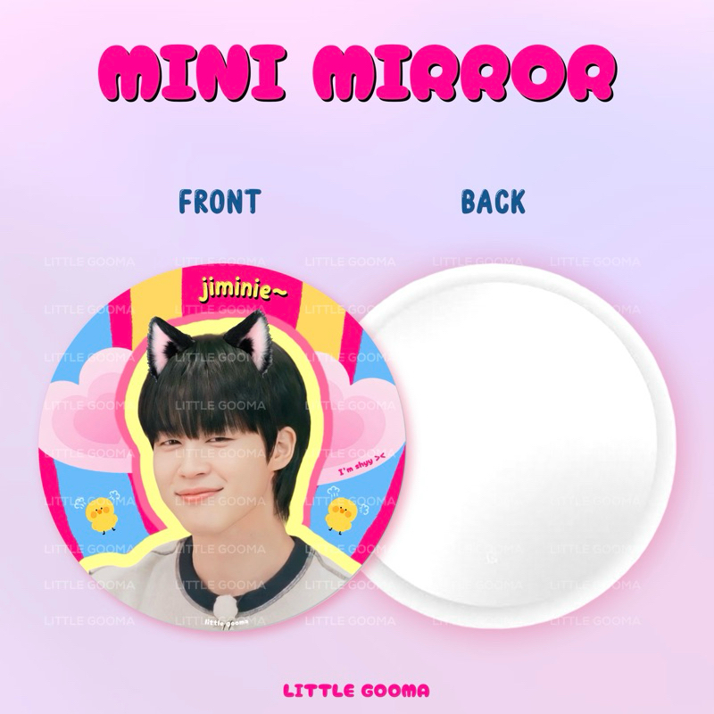 Jual Mini Mirror BTS by Little Gooma - Pocket Hand Mirror BTS - Kaca ...