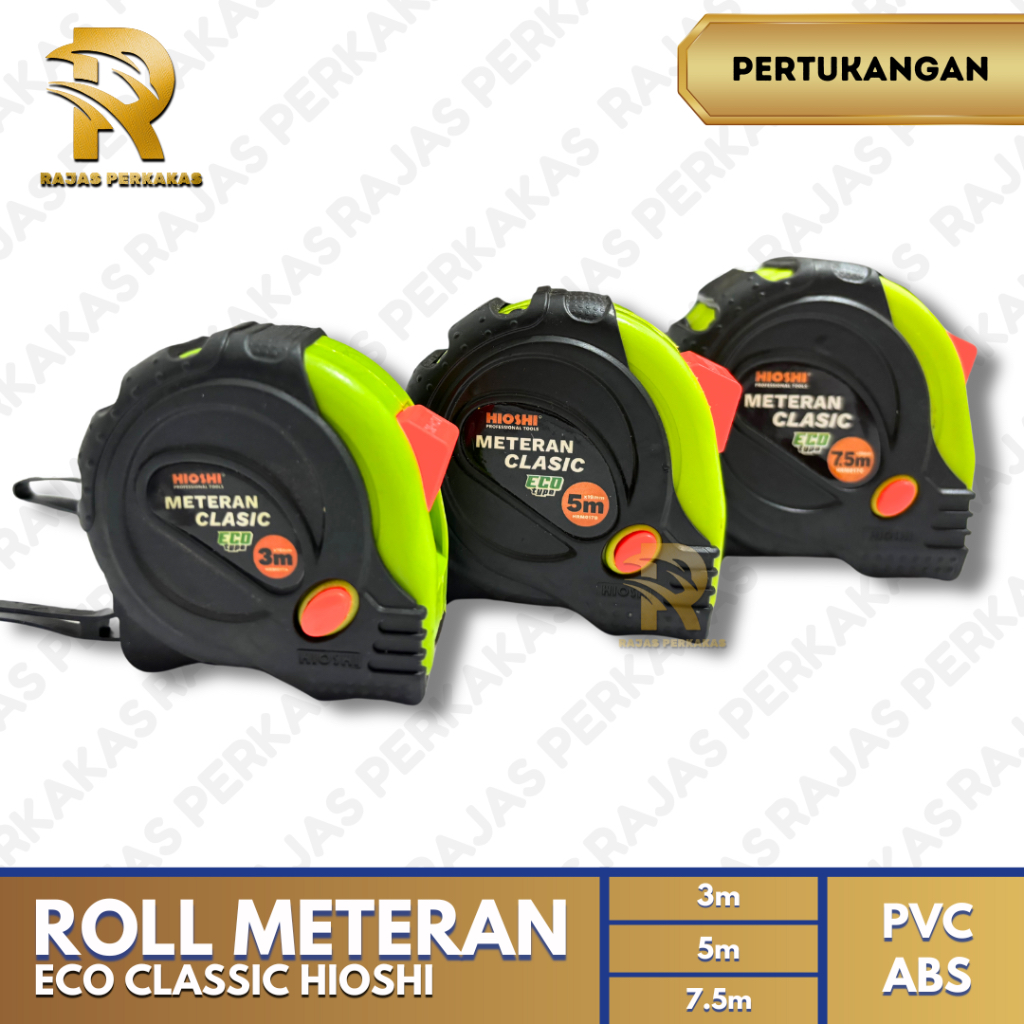 Jual ROL METER ECO CLASSIC HIOSHI / ROLL METERAN SERBAGUNA / ROLL ...