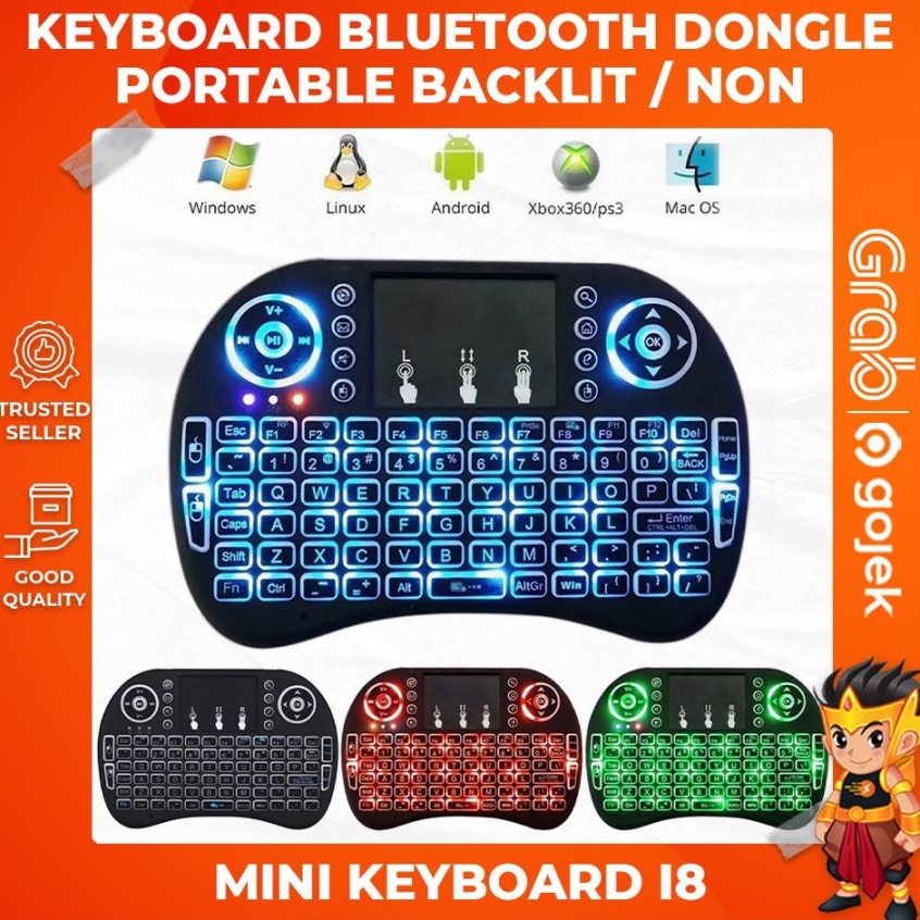 Jual Taffware Mini Keyboard Wireless 24G Portable Bluetooth i8 for PC ...