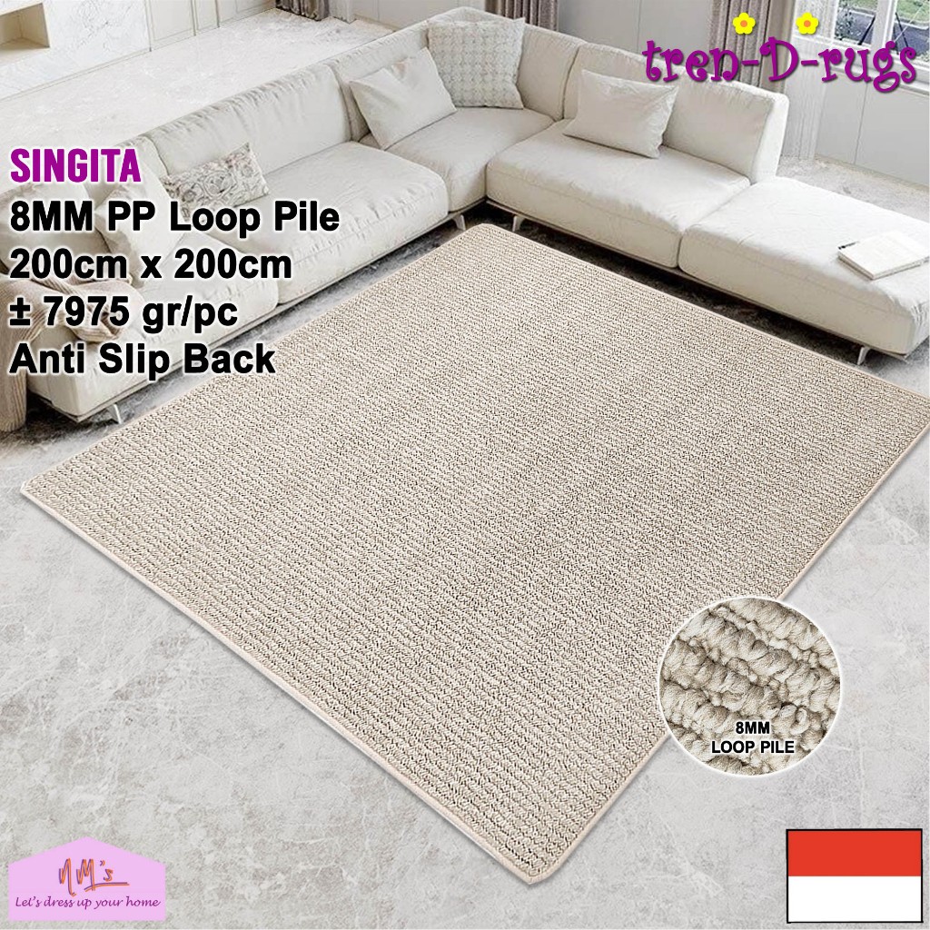 Jual Tren-D-rugs Karpet aesthetic jumbo besar polos salur permadani ...