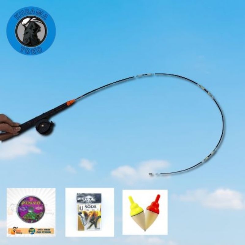 Joran wader satu set super lentur 100/120 cm
