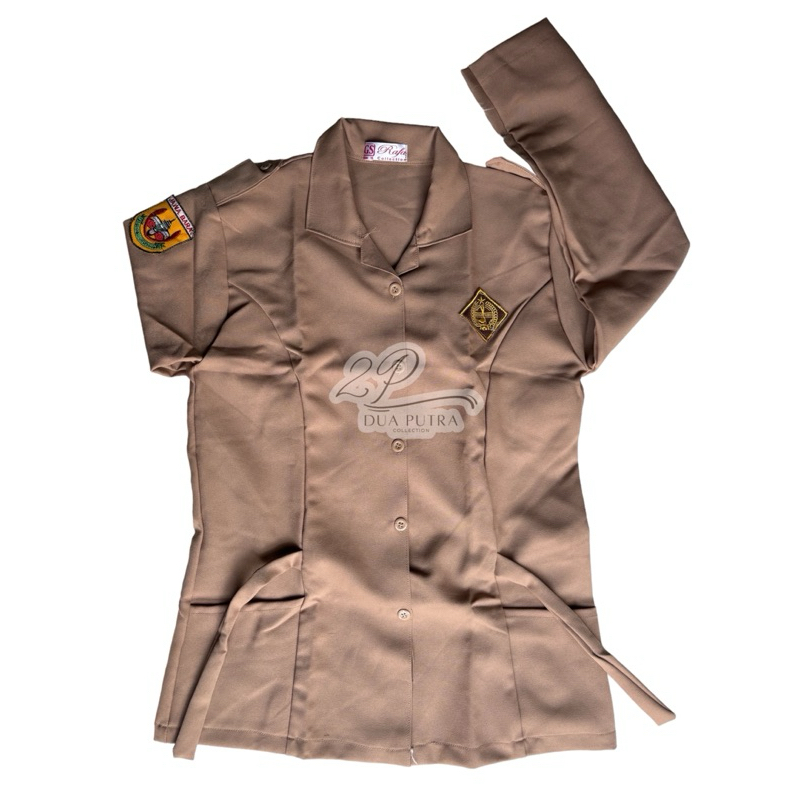 Jual Baju Seragam Pramuka Perempuan Lengan Panjang Model Kantong Bawah