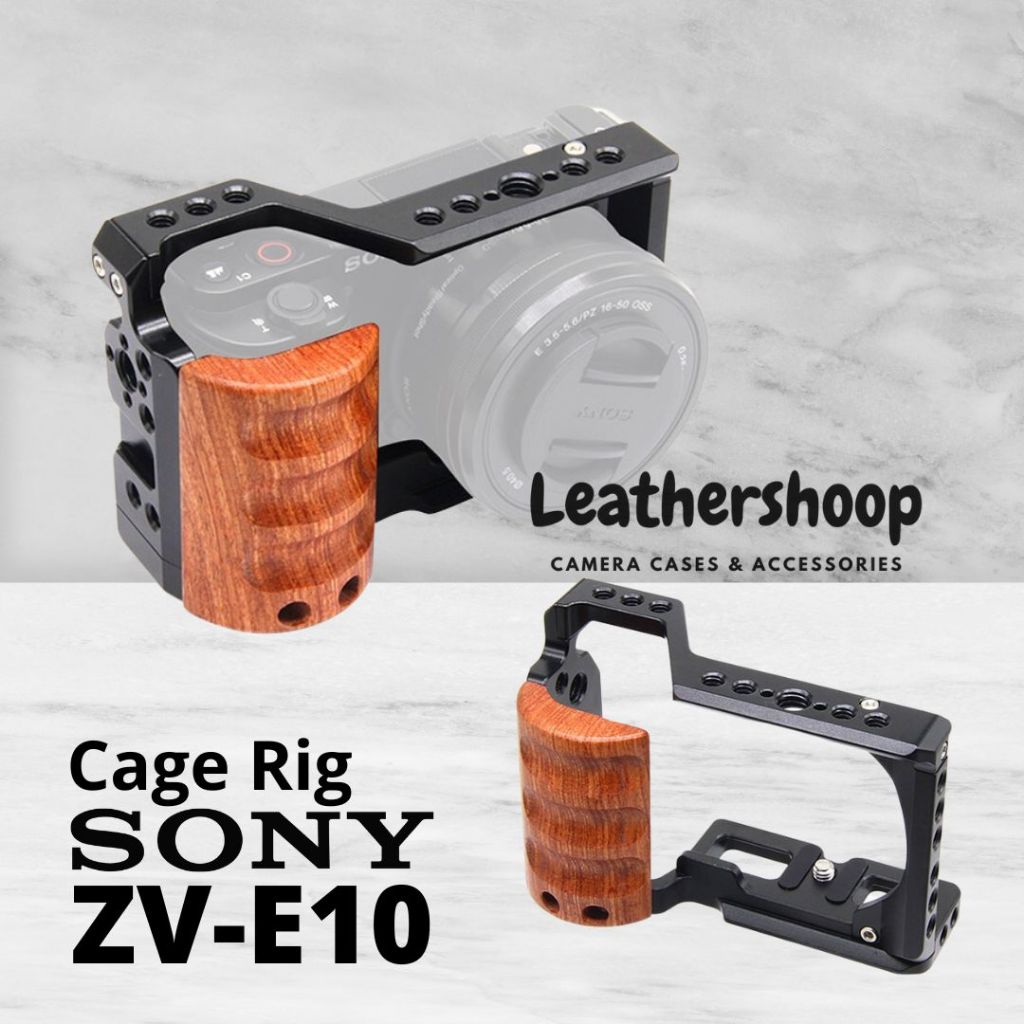 Jual Cage Rig Wood SONY ZV-E10 ZVE10 Bracket Stabilizer Vloging ...
