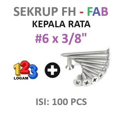 Jual SEKRUP FH FAB #6x3/8