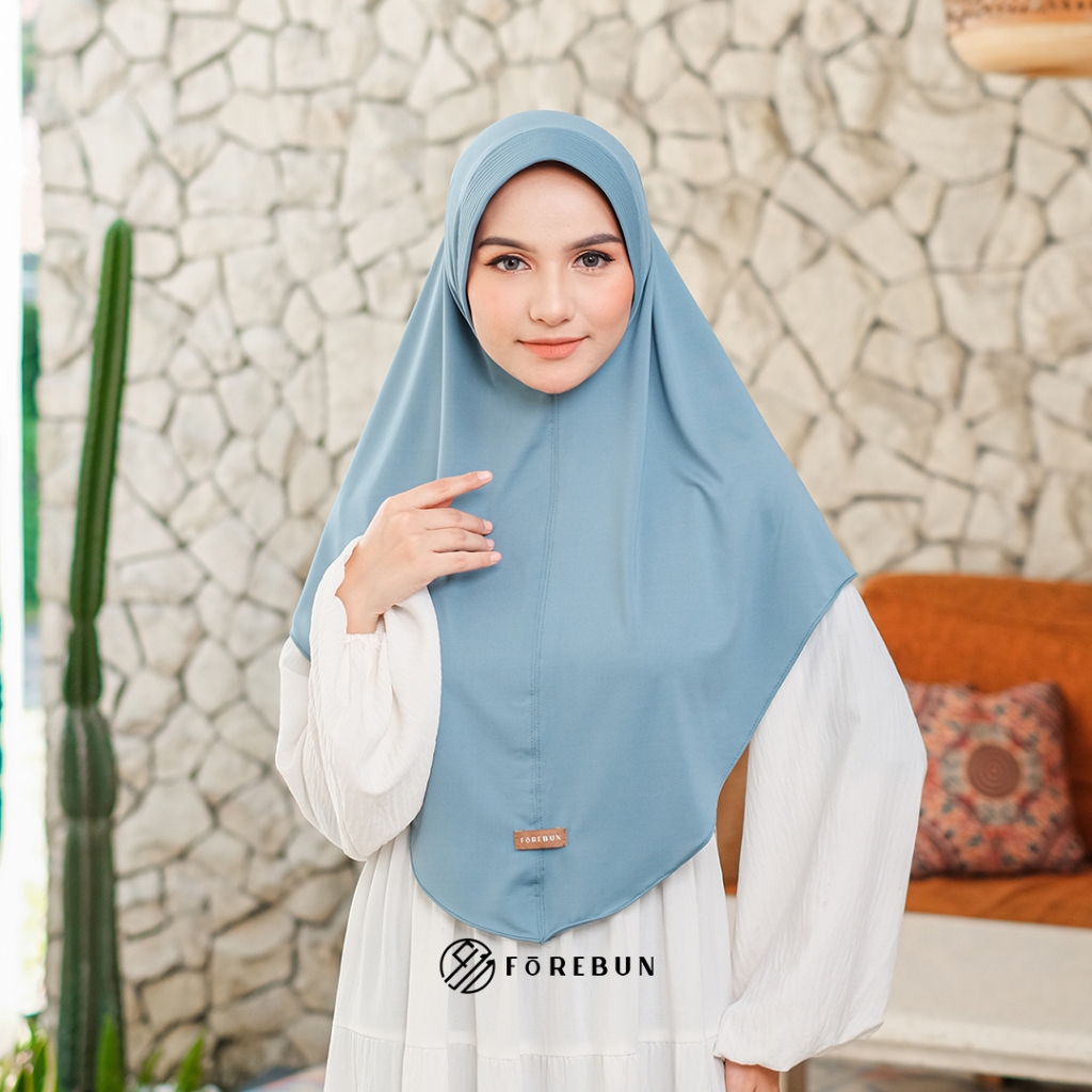 Forebun Hijab Bergo Jersey Instan Daily ALEESHA Size L