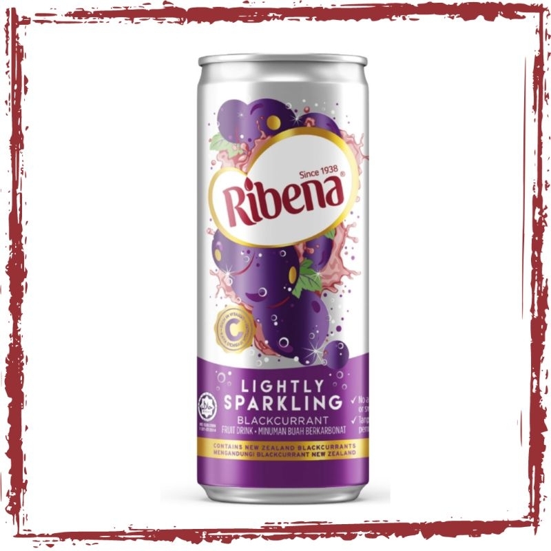 Jual Ribena Sparkling Blackcurrant 325ml. Soft Drink | Shopee Indonesia