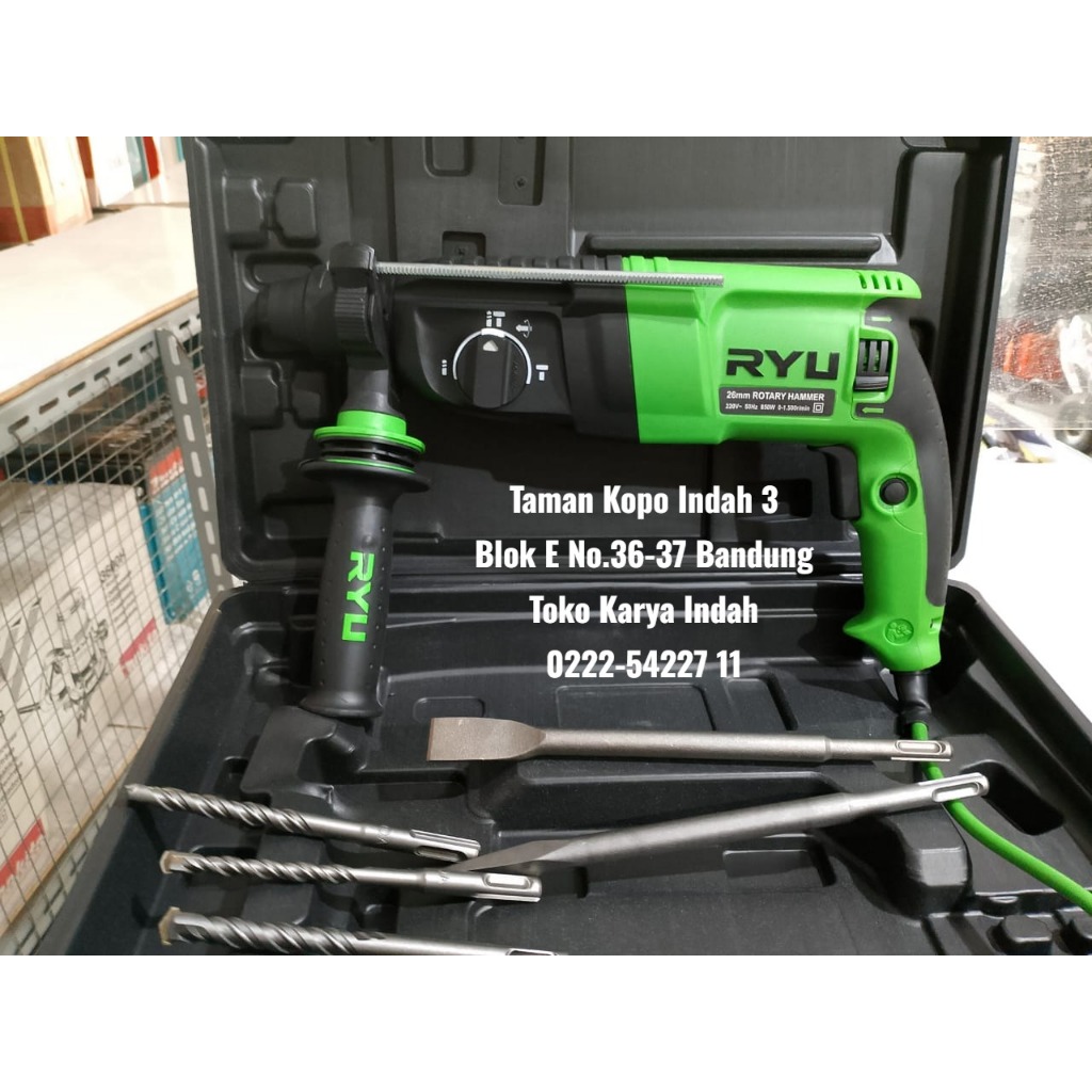 Jual Rotary Hammer Drill RYU RRH26 Mesin Bor Bobok Beton 3 Mode RRH 26 ...
