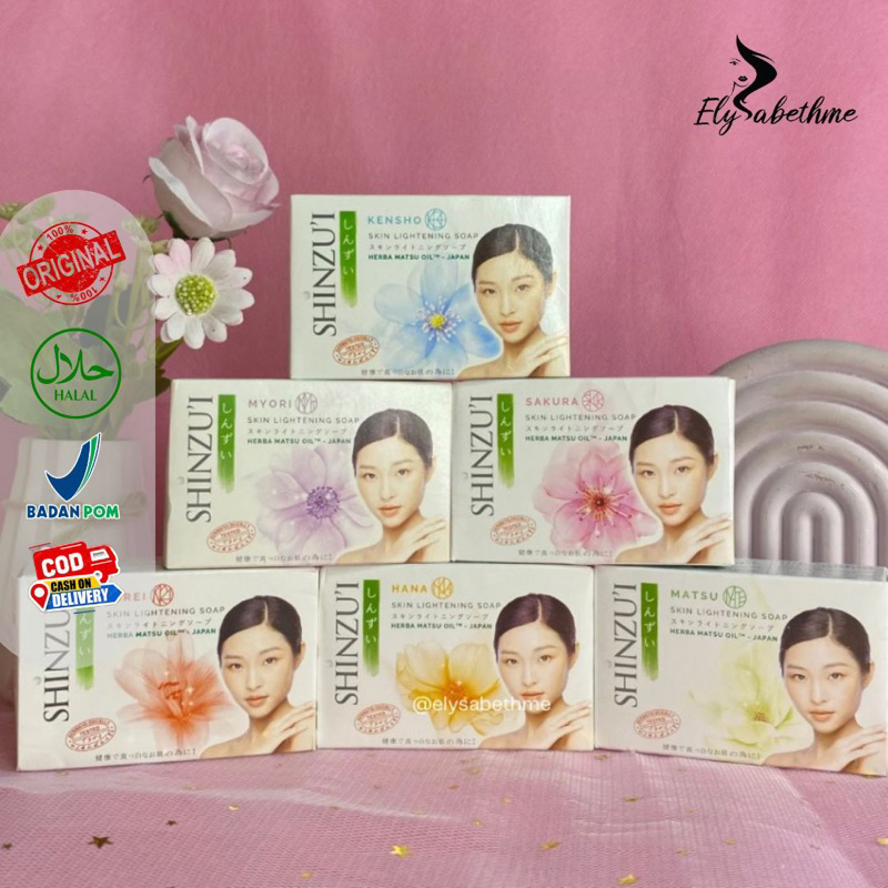 ELYSABETHME Shinzui sabun mandi batang lightening mencerahkan memutihkan soap bar untuk segala jenis kulit