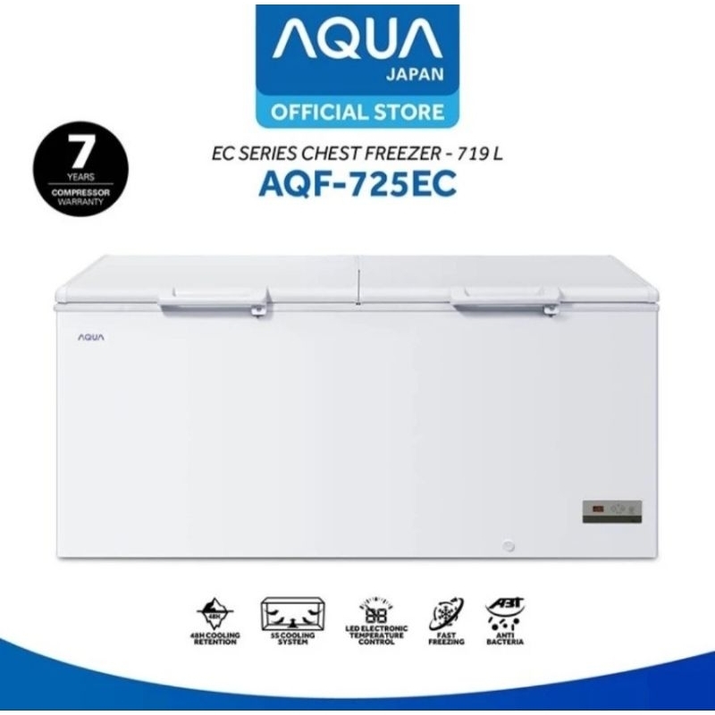 Jual BOX FREEZER AQUA AQF-725EC 719LITER CHEST FREEZER AQUA 719L 725EC ...