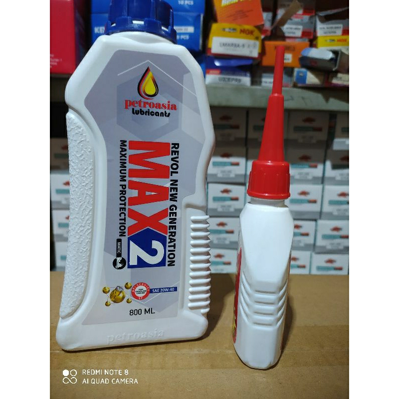 Jual PAKET OLI MESIN & GEAR MAX2 PETROASIA ORIGINAL / paket Oli mesin