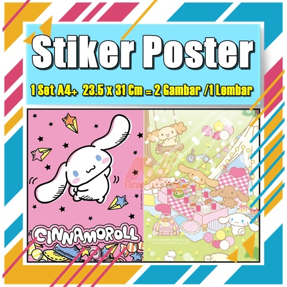 Jual Cinamoroll Stiker Poster dekorasi cinamorol cinamoral sanrio hello ...