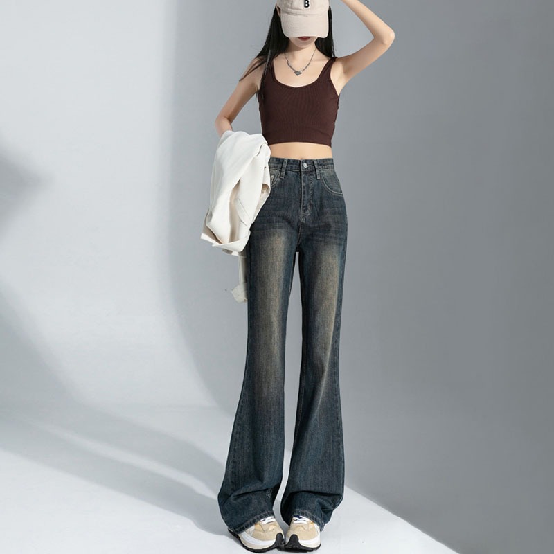 Jual Alice Jeans-Baru Highwaist Celana Cutbray Jeans Wanita Korea - Main Image
