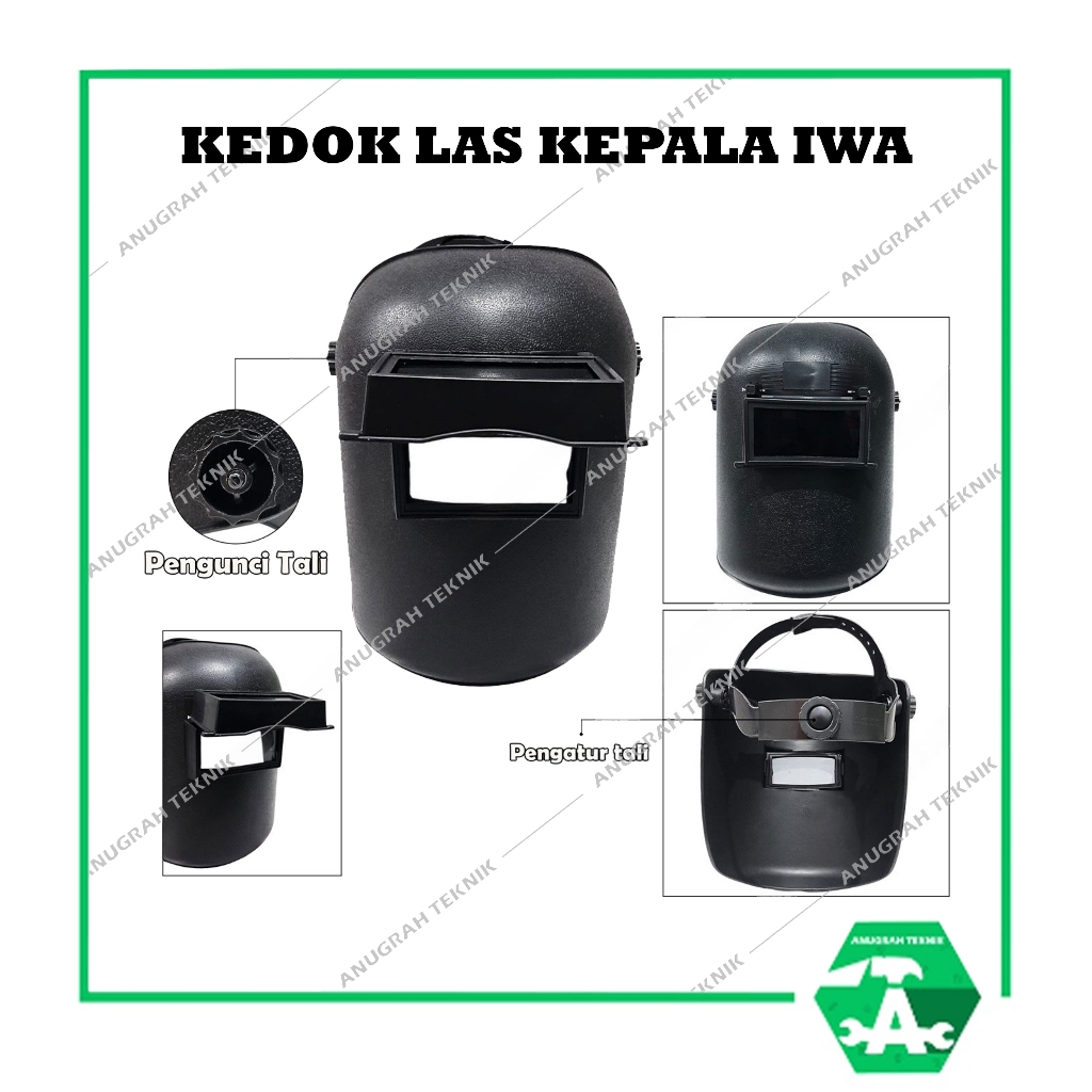 Jual Kedok Las Hitam / Topeng Helm Las Pelindung Wajah / Face Shield ...