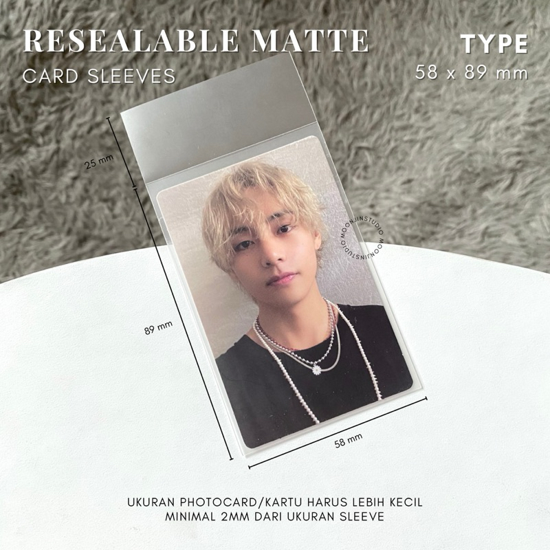 Jual [Matte] Moonjin Studio Premium Matte Card Sleeves 58x89mm Innersleeve  Photocard | Shopee Indonesia
