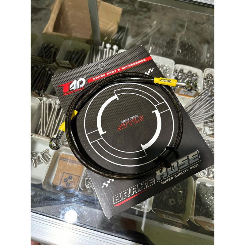 Jual TAD RACING selang rem brake hose carbon hitam 76cm 90cm TAD RACING ...
