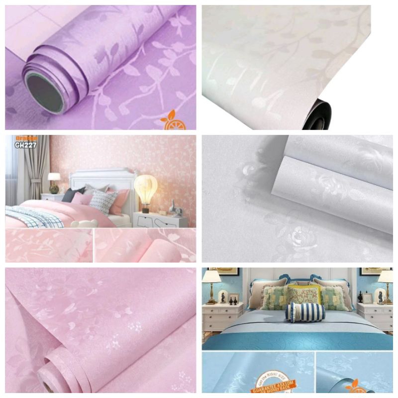 Jual Wallpaper Dinding Motif Emboss Wallpaper Dinding Bunga Wallpaper ...