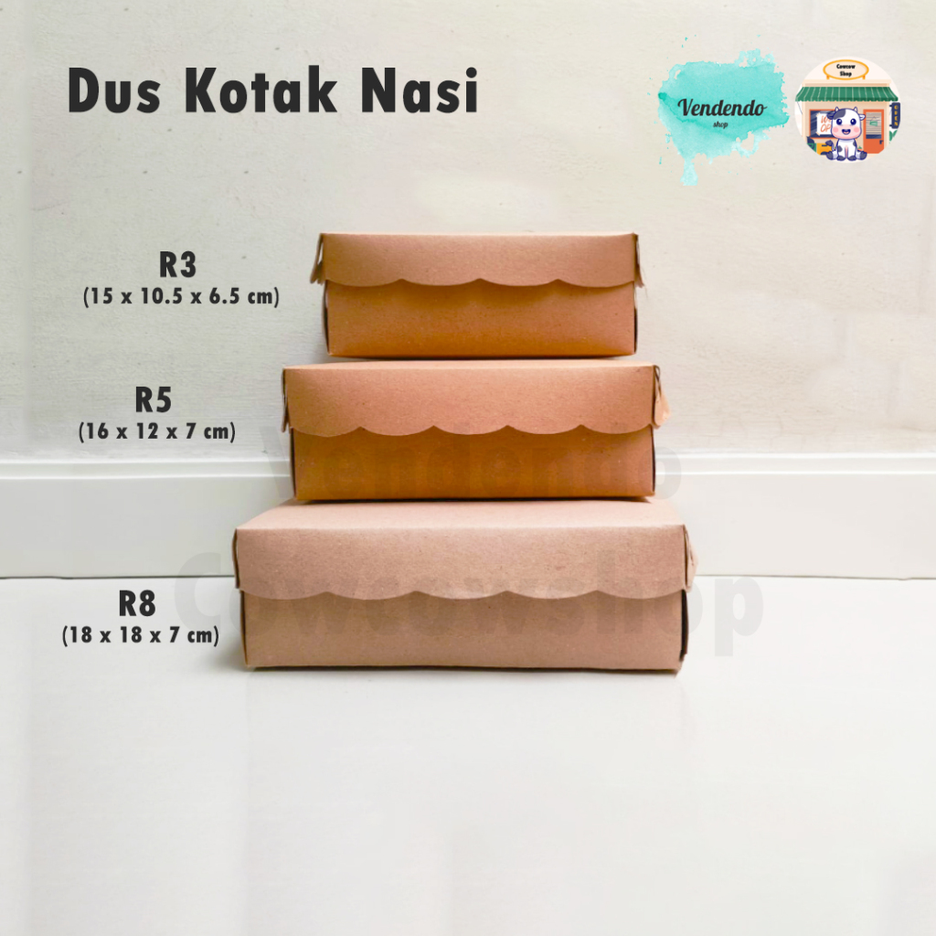 Jual Dus Nasi Kotak Jajan Hajatan R3 R5 R8 / Kraft BOX / DUS RENDA ...