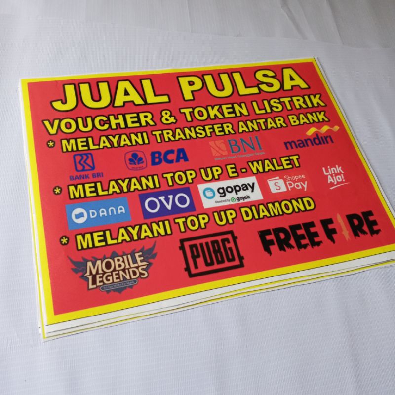 Jual Stiker Vinyl Jual Pulsa Warna Merah Terang | Shopee Indonesia