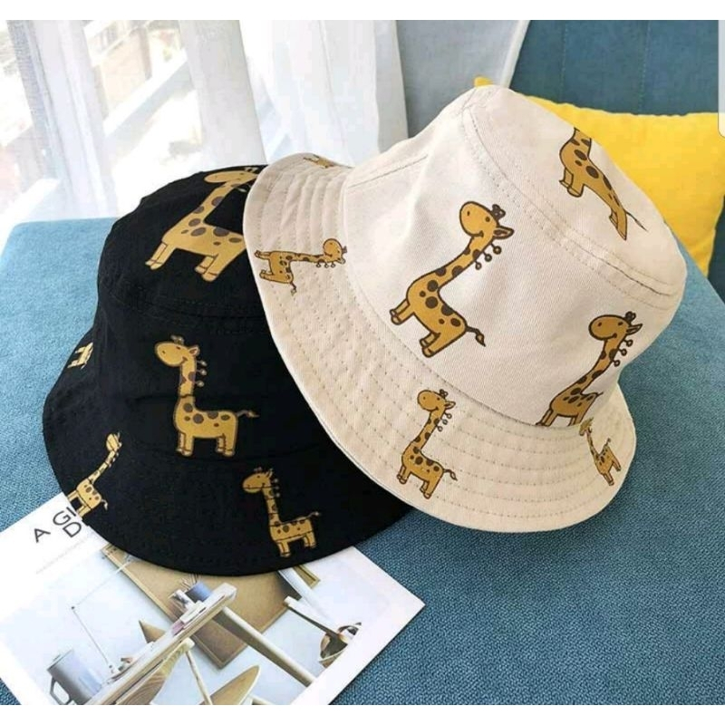 Jual Topi Bucket Anak karakter cewek cowok Sablon Jerapah usia 2-8 ...
