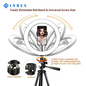 INBEX Ring Light 26CM HP Holder Ringlight Makeup Muka Dimmable Ring Lamps Photo Studio Tools