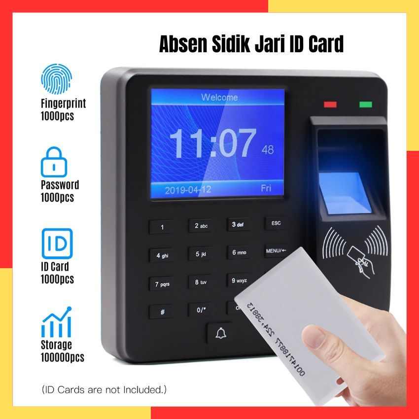 Jual Mesin Absensi Sidik Jari Kartu ID Card Password Absens Karyawan ...