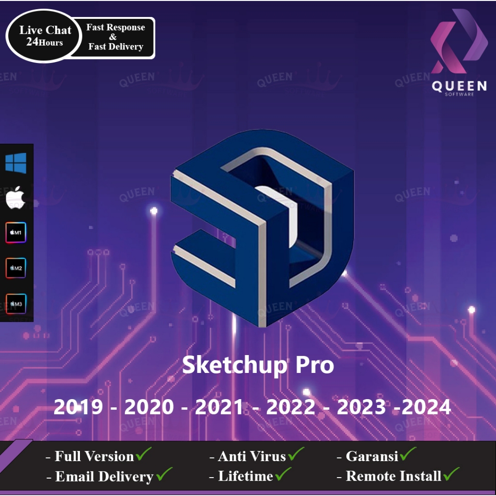 Jual SketchUp Pro Win / Mac - M1 - M2 2019 - 2020 - 2021 - 2022 - 2023 ...